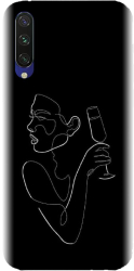 Husa din silicon compatibila cu Xiaomi Mi A3 - model Line Art Champagne 