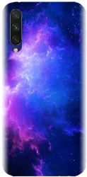Husa din silicon compatibila cu Xiaomi Mi A3 - model Purple Space Nebula 