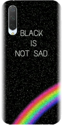Husa din silicon compatibila cu Xiaomi Mi CC9 - model Black Is Not Sad 