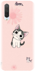 Husa din silicon compatibila cu Xiaomi Mi CC9 - model Cute cat 