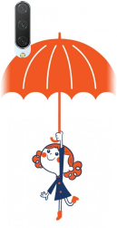 Husa din silicon compatibila cu Xiaomi Mi CC9 - model Girl and Umbrella 