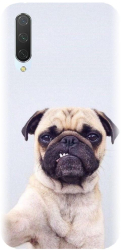 Husa din silicon compatibila cu Xiaomi Mi CC9 - model Simple Pug Selfie 