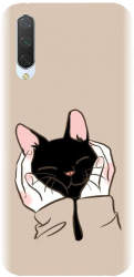 Husa din silicon compatibila cu Xiaomi Mi CC9 - model Th Black Cat In Hands 