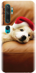 Husa din silicon compatibila cu Xiaomi Mi CC9 Pro - model Christmas Puppy 