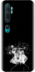 Husa din silicon compatibila cu Xiaomi Mi CC9 Pro - model Line Art Dreamer 