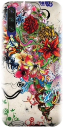 Husa din silicon compatibila cu Xiaomi Mi CC9e - model Abstract Flowers 