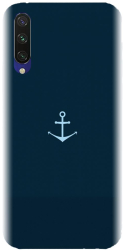 Husa din silicon compatibila cu Xiaomi Mi CC9e - model Blue Navy Anchor Illustration 