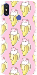 Husa din silicon compatibila cu Xiaomi Mi Max 3 - model Banana Cats 