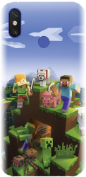 Husa din silicon compatibila cu Xiaomi Mi Max 3 - model MInecfraft 2 