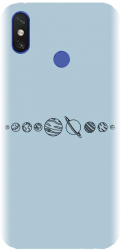 Husa din silicon compatibila cu Xiaomi Mi Max 3 - model Planets 