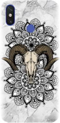 Husa din silicon compatibila cu Xiaomi Mi Max 3 - model Tatoo Art Goat 