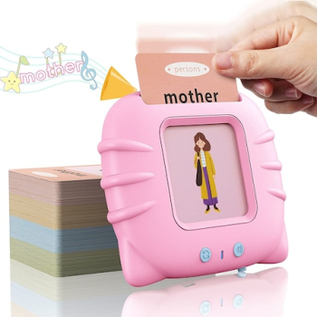 Jucarie educativa Montessori Invatare Cuvinte Limba Engleza Potrivit pentru 1+ ani Roz