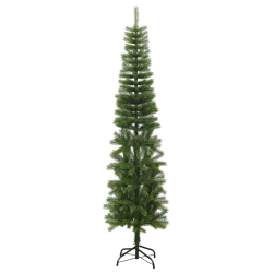 vidaXL Brad de Craciun artificial slim cu suport 240 cm PE 