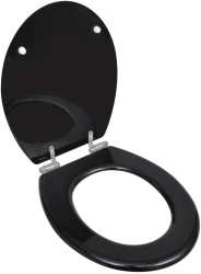 vidaXL Capace WC cu inchidere silentioasa 2 buc negru MDF 