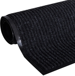 vidaXL Covoras de usa negru 117x220 cm PVC 