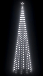 vidaXL Decoratiune brad Craciun conic 752 LED-uri alb rece 160x500 cm 