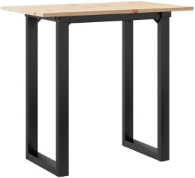 vidaXL Masa bucatarie cadru O 80x50x75 5 cm lemn masiv pin si fonta 