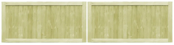 vidaXL Porti de gradina 2 buc. 300 x 75 cm lemn de pin tratat 
