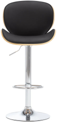 vidaXL Scaun de bar negru piele ecologica 
