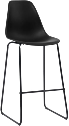 vidaXL Scaune de bar 4 buc. negru plastic 