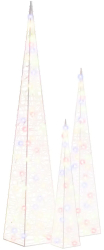 vidaXL Set conuri decorative cu LED-uri multicolor 60/90/120 cm acril 