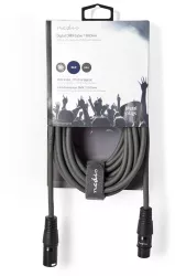 Cablu digital XLR 3 Pini tata - XLR 3 Pini mama 5m gri Nedis 
