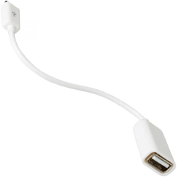 Cablu MicroUSB OTG soclu USB-A mufa microUSB-B 2.1A 16cm 480Mbps