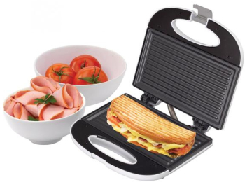 Cuptor sandwich panini acasa - putere 750 W - suprafata de coacere antiaderenta - indicatoare 