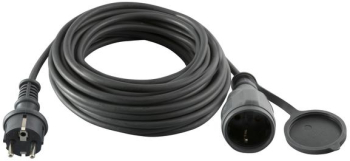 Extensie domiciliu - 30 m - Cablu H07RN-F 3G1.5mm2 - Protectie IP44 - capac de blocare pe priza - cablu cauciucat - 250V/16A/3500W 
