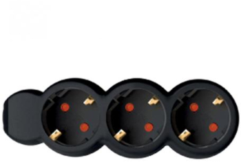 Home Power Hub - 1 5 m - H05VV-F Cablu 3G1.0 mm2 - design IP20 - priza cu 3 contacte de protectie - max. 3500W - negru 
