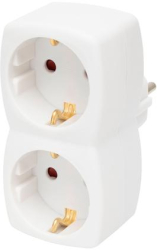 Home Power Strip - 2 prize cu impamantare cu protectie pentru copii - max. 3680W - alb 