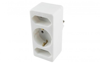 Home Power Strip - 3 prize - 1 priza cu contact de protectie max. 3680W - 2 prize EURO max. 3500W - alb 