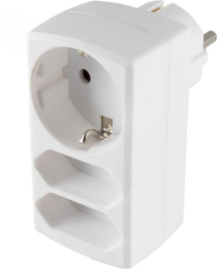 Home Power Strip - 3 prize - 2 prize EURO - 1 priza cu contact de protectie max. 3680W - alb 