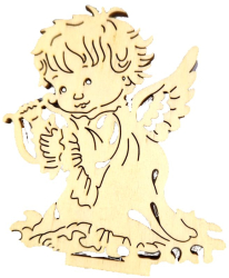 Ingeras lemn plop decoratiune cu magnet 