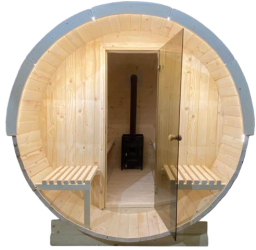 Sauna exterioara - Sauna Uscata - Lemn de brad - Colectia Luxuria - Pana la 400cm - 2500mm x 2200mm Soba pe lemne 