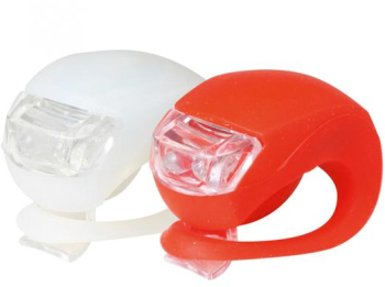 Set de lumini pentru biciclete - 2 buc LED-uri albe sau rosii 