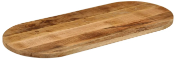 vidaXL Blat de masa oval 80x40x3 8 cm lemn masiv mango brut 