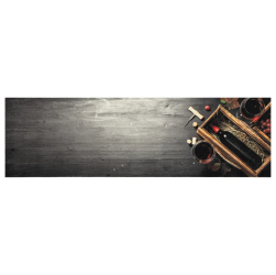 vidaXL Covor de bucatarie lavabil sticla vin 45x150 cm catifea 