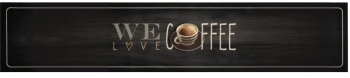 vidaXL Covor de bucatarie lavabil text Coffee 60x300 cm catifea 
