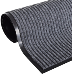 vidaXL Covoras de usa gri 117x220 cm PVC