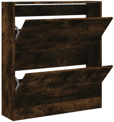 vidaXL Pantofar stejar fumuriu 80x21x87 5 cm lemn compozit 
