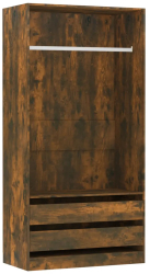 vidaXL Sifonier stejar fumuriu 100x50x200 cm lemn prelucrat 