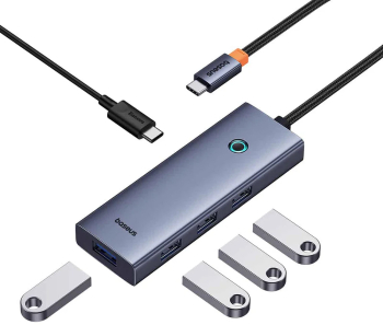 Hub Type-C to 4 x USB 3.0 Type-C - Baseus UltraJoy Series B00052801811-01 - Space Grey 