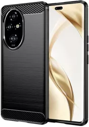 Husa pentru Honor 200 Pro - Techsuit Carbon Silicone - Black 