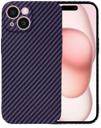 Husa pentru iPhone 15 - Techsuit Carbonite FiberShell - Purple 