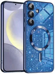 Husa pentru Samsung Galaxy S24 - Techsuit Luxury Glitter MagSafe - Deep Blue 