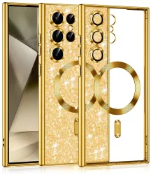 Husa pentru Samsung Galaxy S24 Ultra - Techsuit Luxury Glitter MagSafe - Gold 