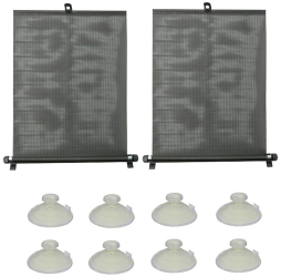 Jaluzele auto retractabile negre set 2 buc x 45cm latime