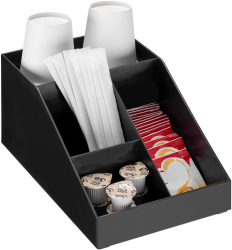 Organizator pentru cafea si ceai Navaris cu 4 compartimente Negru 55854.01 