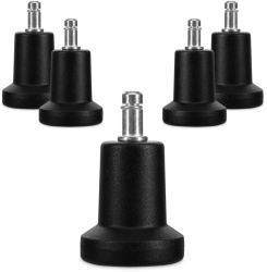 Set 5 Picioare pentru scaun de birou tija 11 mm Kwmobile Negru Nylon 53197.02 